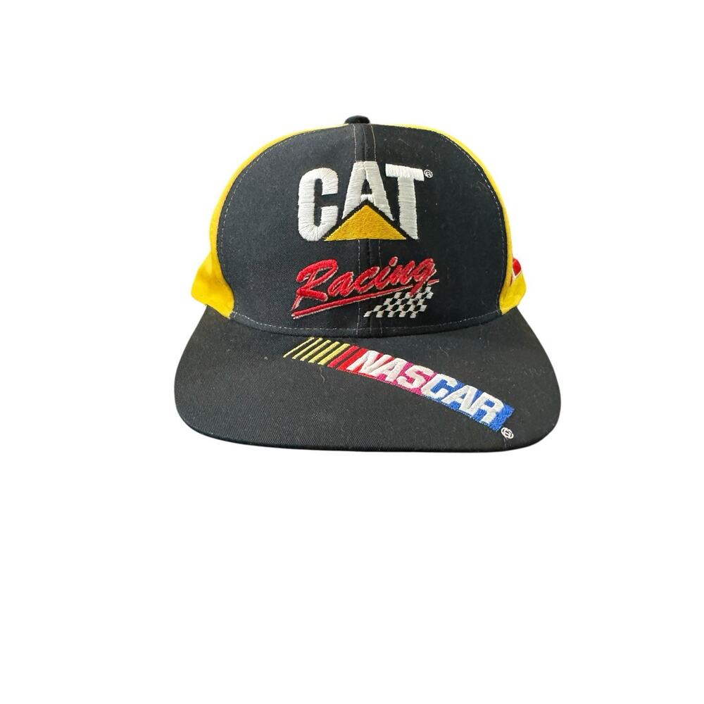 Caterpillar Cat Racing NASCAR Bill Davis Snapback Hat Cap Vintage